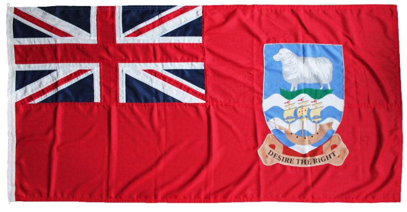 3.5yd 126x63in 320x160cm Falkland Islands red ensign (woven MoD fabric)